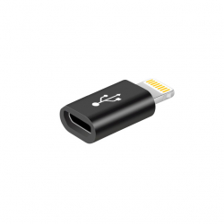 Adapter micro USB-iPhone Lightning czarny